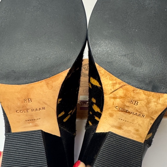 Cole Haan Grand Ambition Block Heel Calf Hair Upper Ankle Boots, Rodeo Western - Picture 12 of 16